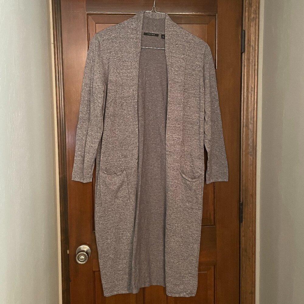 Size XL Cyrus heathered gray duster cardigan